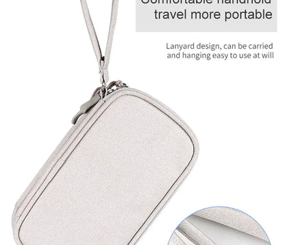 Data Cable Storage Bag Waterproof Travel Organizer Bag Portable Carry Case Layers Storage Bag for Cable Cord USB Charger