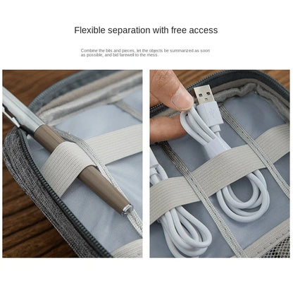 Travel Electronic Digital Storgage Bag Multi-Function Earphone Data Cable Charger Accessory Bag Multi-Layer Power Hard Disk Prot