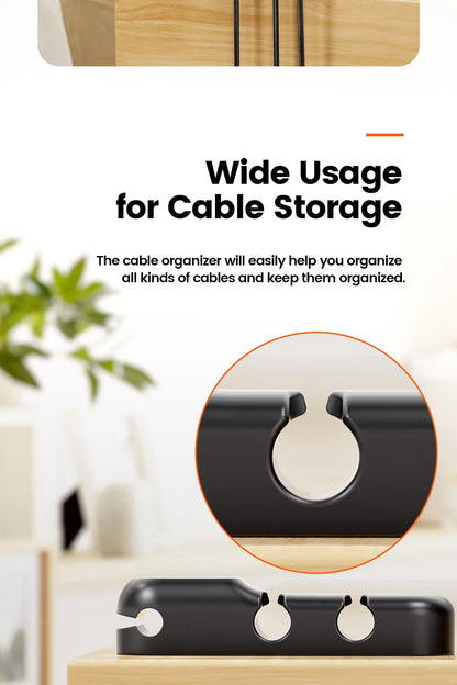 Toocki Cable Organizer 3 5 7 Hole Cables Winder Flexible Wire Management Clips For Cable Clearance Cord Protector For Chargers