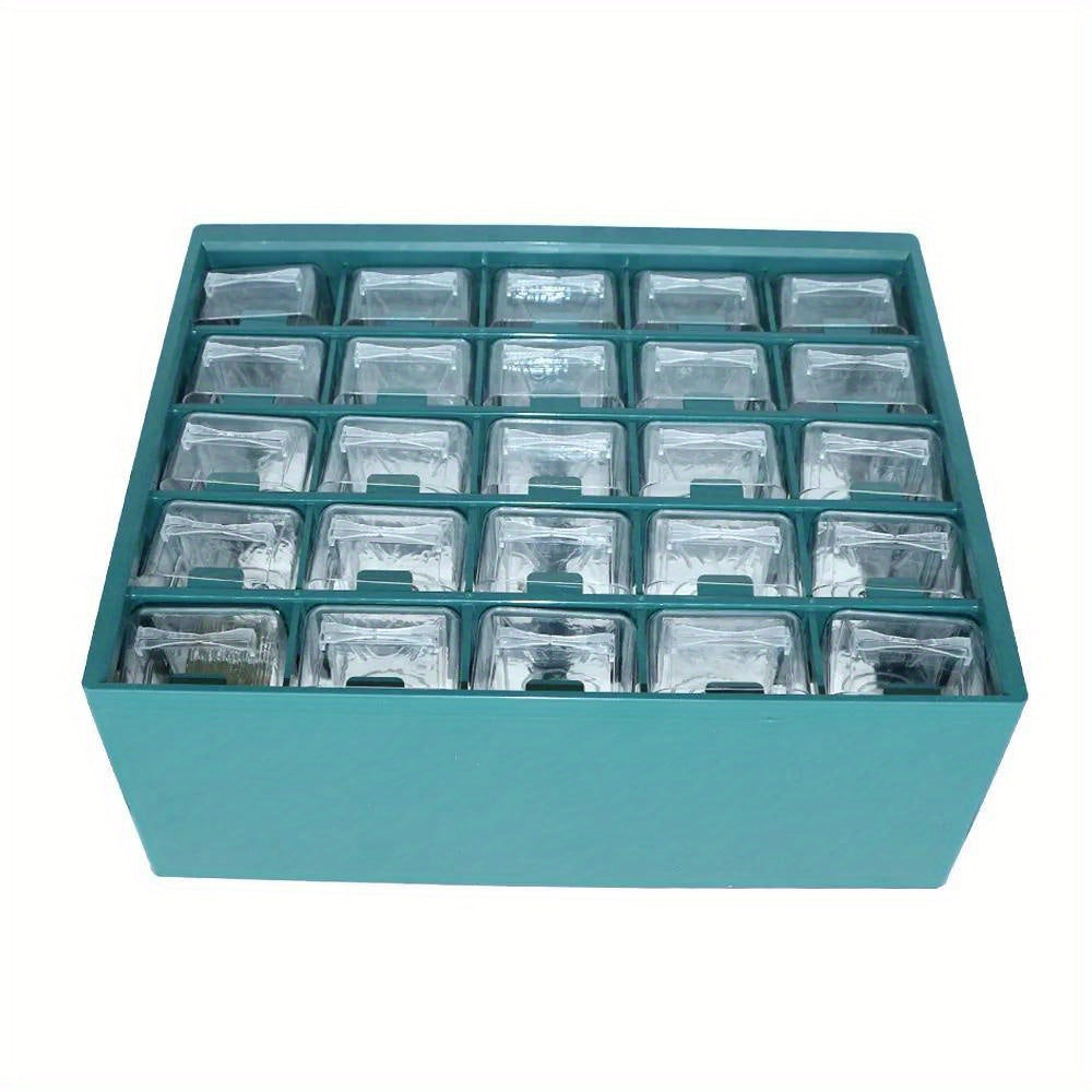 25 Multi-grid Drawer Parts Box Wall-mounted Screw Classification Component Box Tool Case electronic components Storage ToolBox