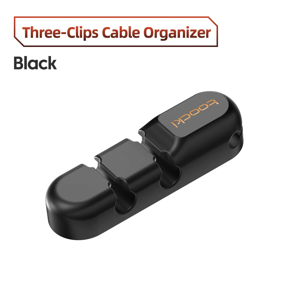 Toocki Cable Organizer 3 5 7 Hole Cables Winder Flexible Wire Management Clips For Cable Clearance Cord Protector For Chargers