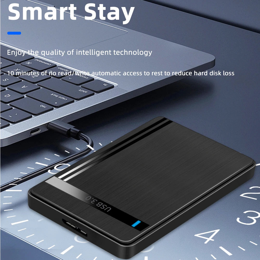 TISHRIC External HDD Case Hard Drive Box USB 3.0 2.5 Inch SATA 3.0  Mobile HDD Enclosure Support UASP for PC Laptop