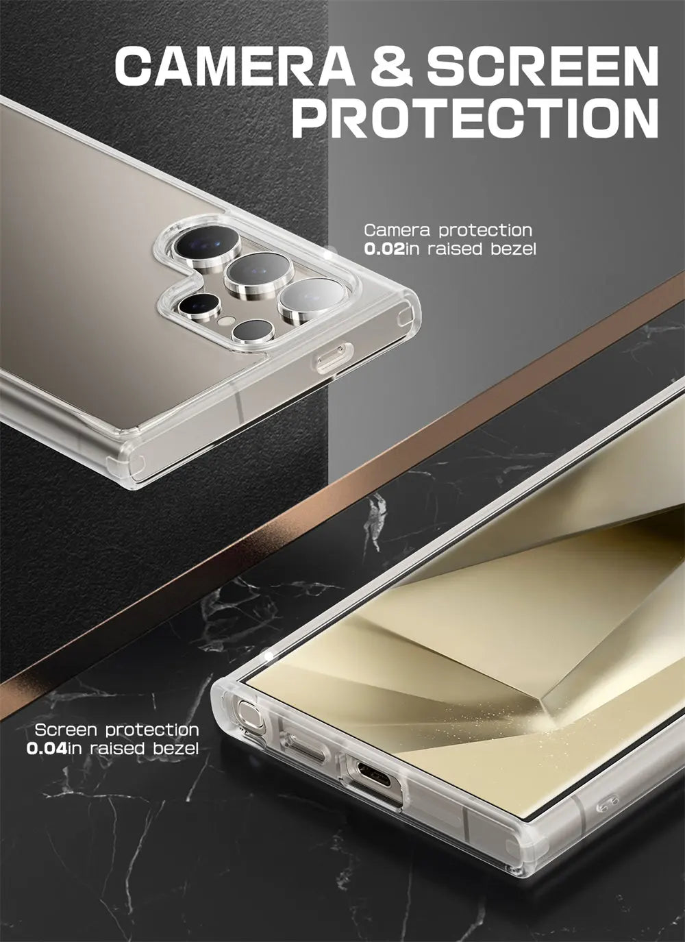 SUPCASE For Samsung Galaxy S24 Ultra Case 2024 Release UB Style Premium Hybrid Protective Bumper Case Clear Back Cover Case