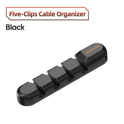 Toocki Cable Organizer 3 5 7 Hole Cables Winder Flexible Wire Management Clips For Cable Clearance Cord Protector For Chargers