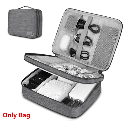 Cable Storage Bag Waterproof Digital Electronic Organizer Portable USB Data Line Charger Plug Storage Bag Travel Cable Organizer