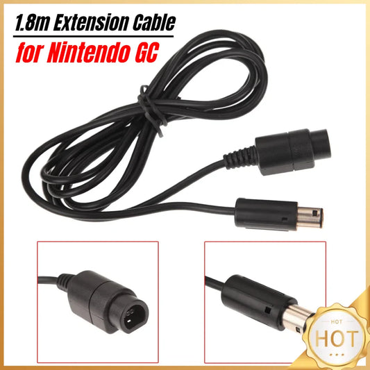 1.8m Extension Cable for Nintendo GC Controller Extended Cord Wire Gamepad Line Host Game Console Gaming Accessory for GameCube