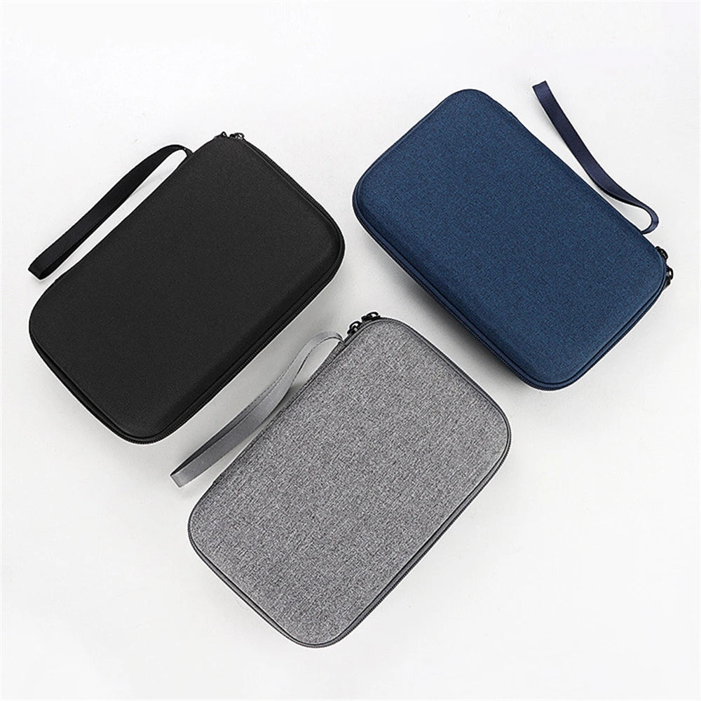 Large Capacity Travel Electronics Accessories Organizer Tablet Hard Disk Cable Portable Storage Bag EVA Duricrust Airbag