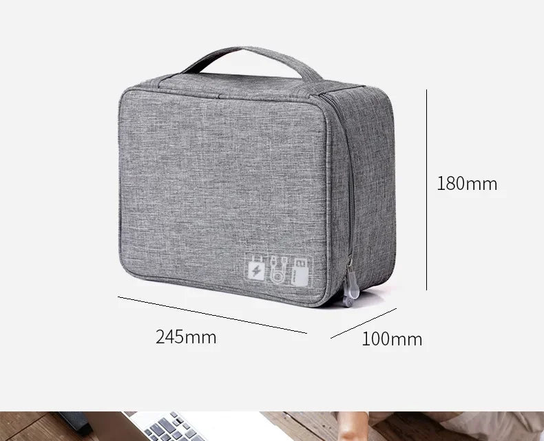 Cable Storage Bag Waterproof Digital Electronic Organizer Portable USB Data Line Charger Plug Storage Bag Travel Cable Organizer