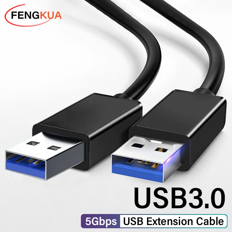 USB 3.0 Extension Cable USB Male to Male 5Gbps Fast Transmission Data Cable USB3.0 For Computer Laptop to Mobile Hard Drive TV