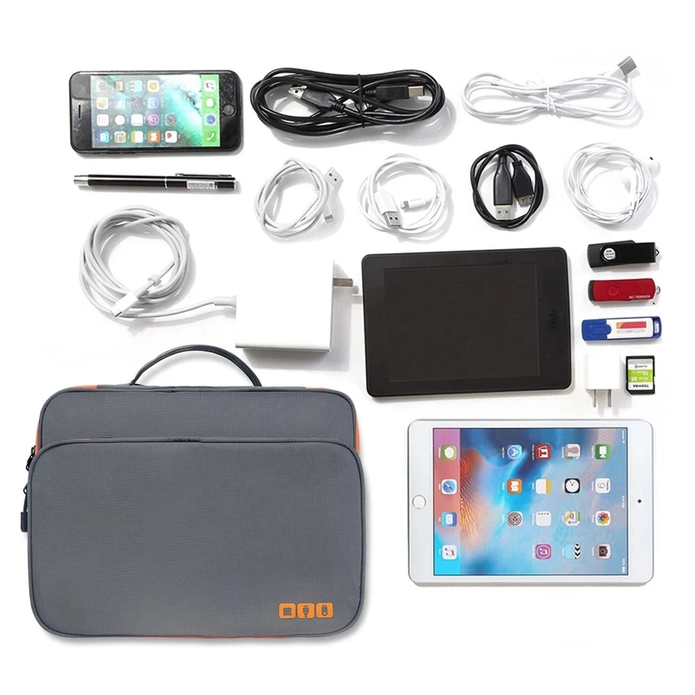 Multi Layer Cable Storage Bag, Electronic Accessories Organizer, Portable Travel Cable Organizer Case for iPad cable Charger