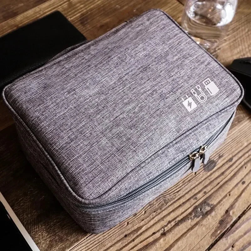 Cable Storage Bag Waterproof Digital Electronic Organizer Portable USB Data Line Charger Plug Storage Bag Travel Cable Organizer