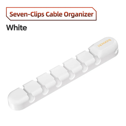 Toocki Cable Organizer 3 5 7 Hole Cables Winder Flexible Wire Management Clips For Cable Clearance Cord Protector For Chargers