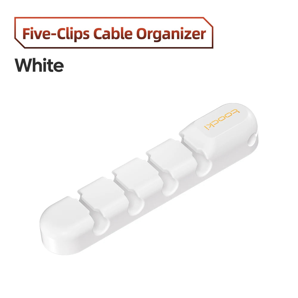 Toocki Cable Organizer 3 5 7 Hole Cables Winder Flexible Wire Management Clips For Cable Clearance Cord Protector For Chargers