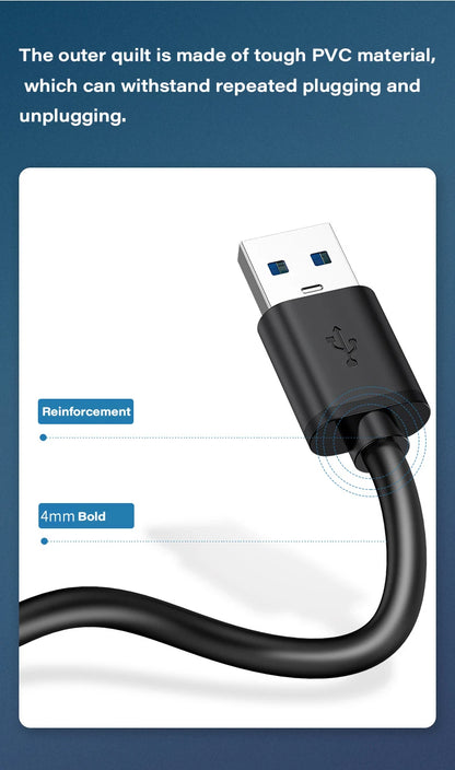 USB 3.0 Extension Cable USB Male to Male 5Gbps Fast Transmission Data Cable USB3.0 For Computer Laptop to Mobile Hard Drive TV